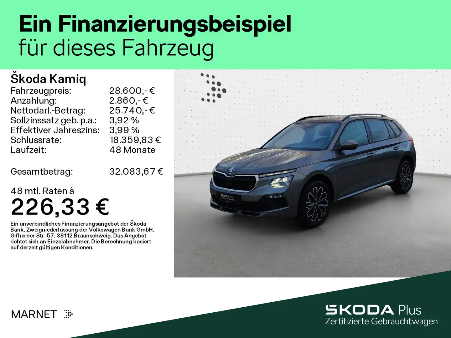 Skoda Kamiq 1.5 TSI Selection AHK*Pano*Matrix*El.Heck* Grau - 2