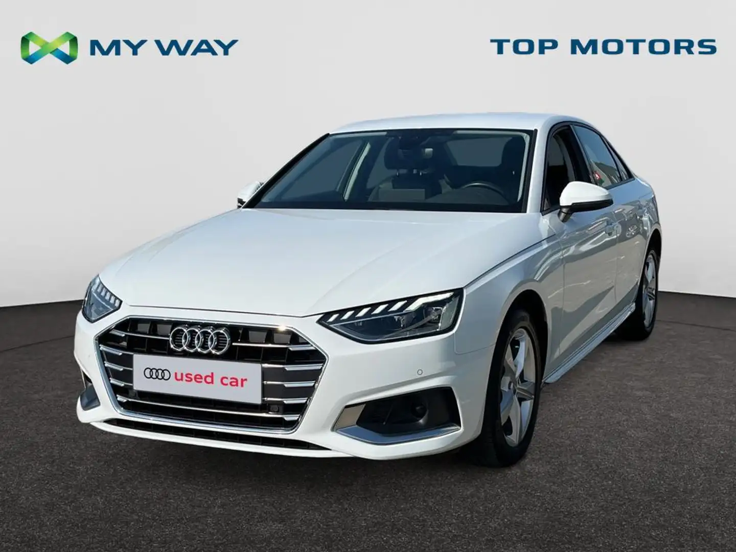 Audi A4 BERLINE*FULL LEDER*GPS*SENSOREN*TOPWAY.BE Wit - 1
