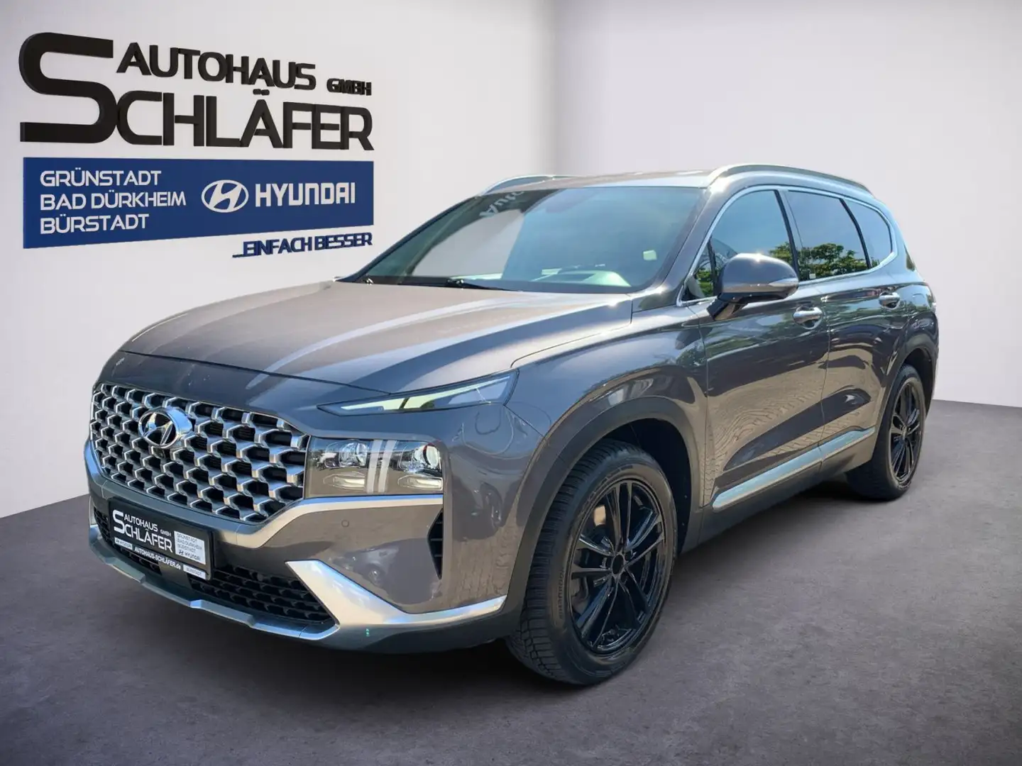 Hyundai SANTA FE 2.2 CRDi Prime 4WD AHK LED Leder Kamera Szary - 1