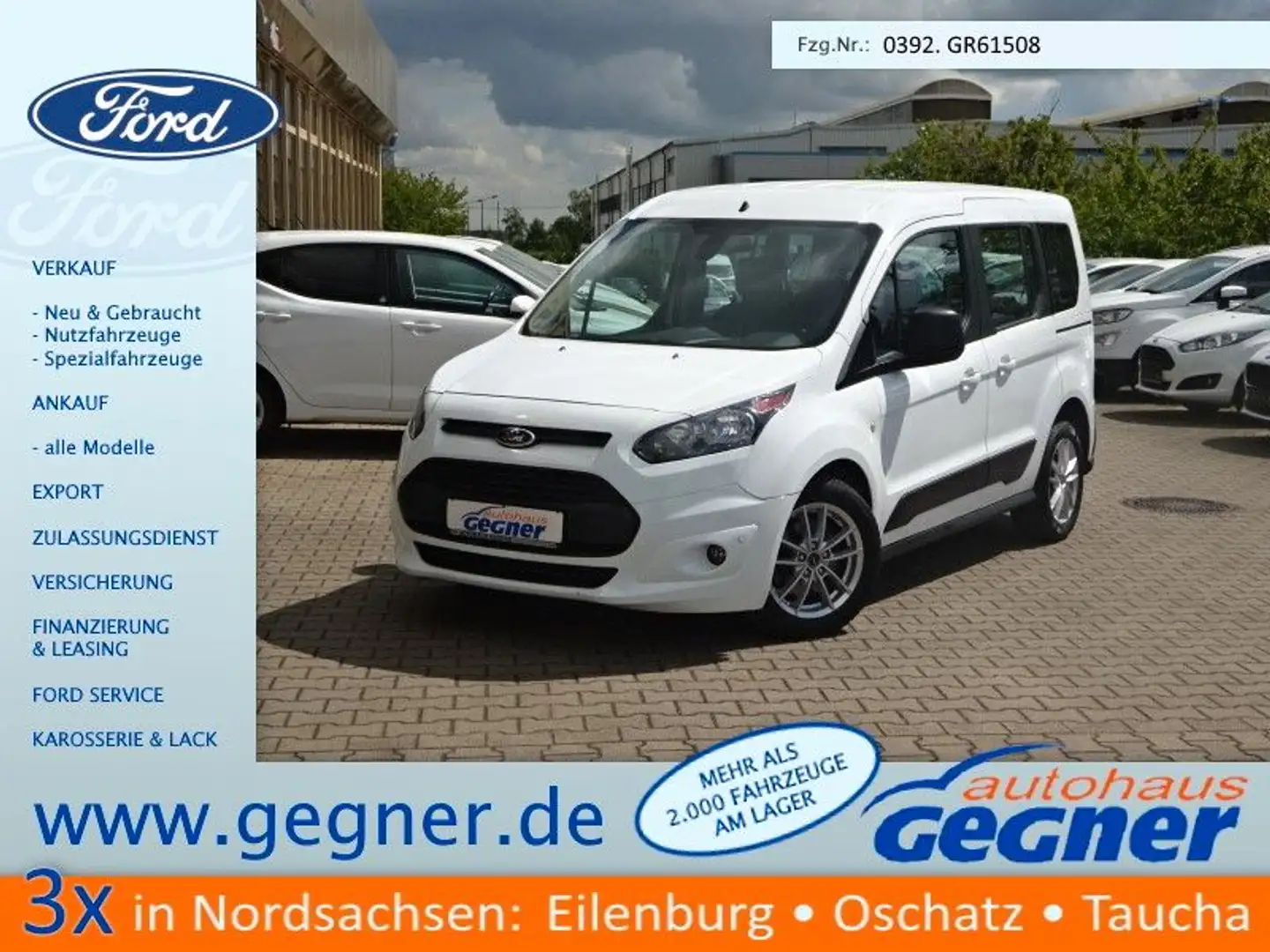 Ford Tourneo Connect 100PS Trend AHK LMF Navi Weiß - 1
