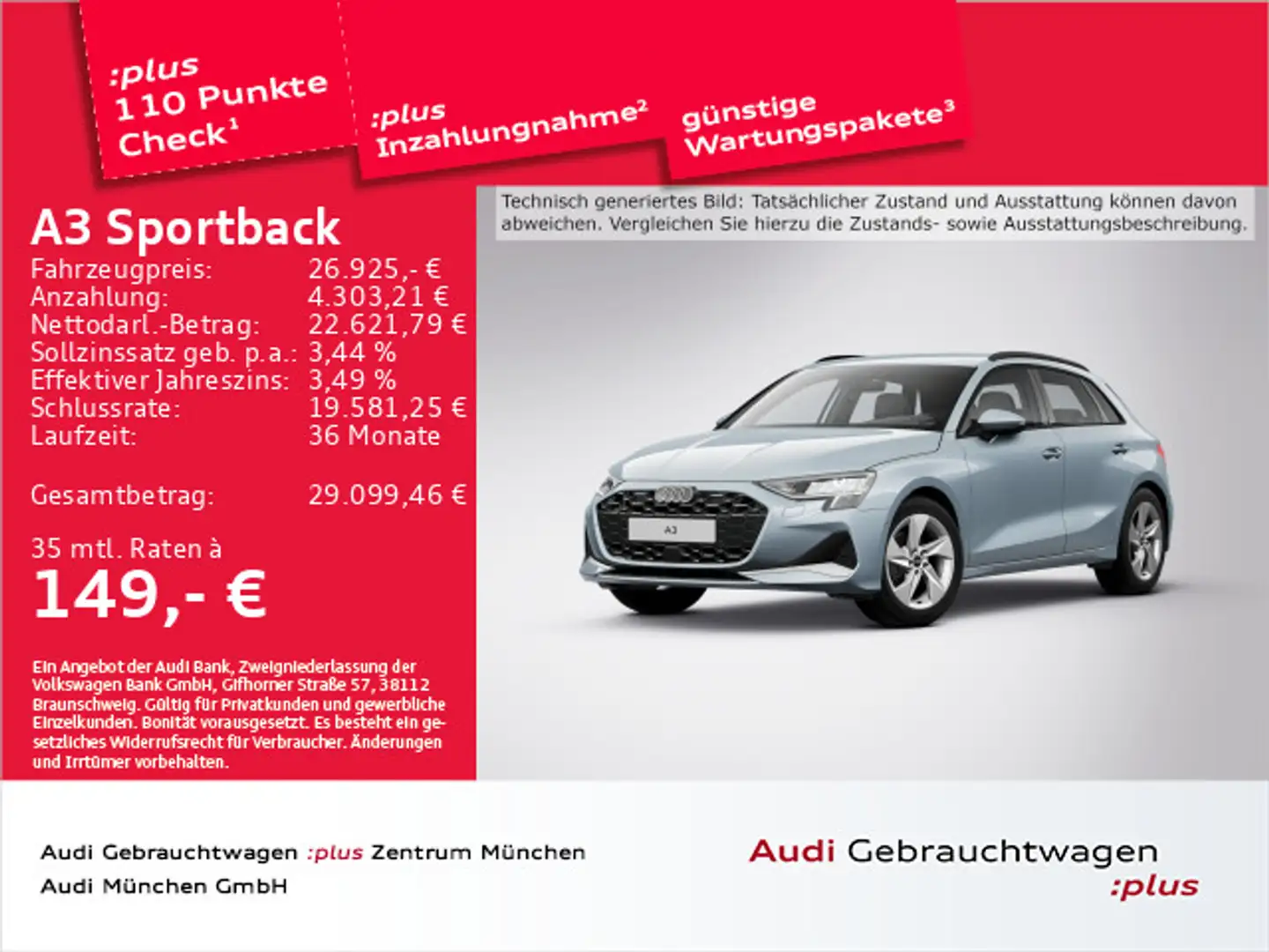 Audi A3 30 TDI advanced Kamera/Virtual+/Nav Grijs - 1