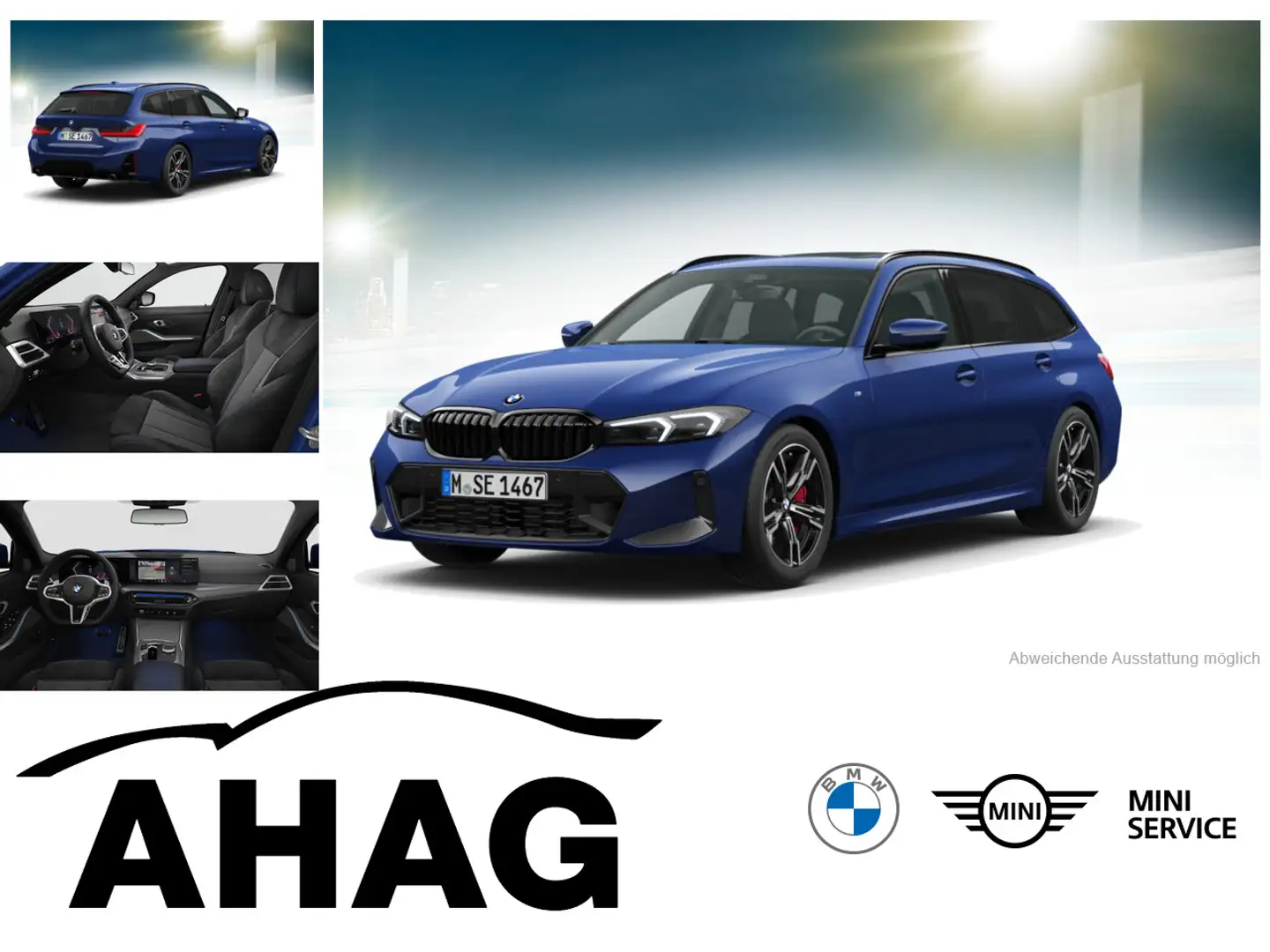 BMW 318 d Touring Auto M Sportpaket Panorama Blau - 1
