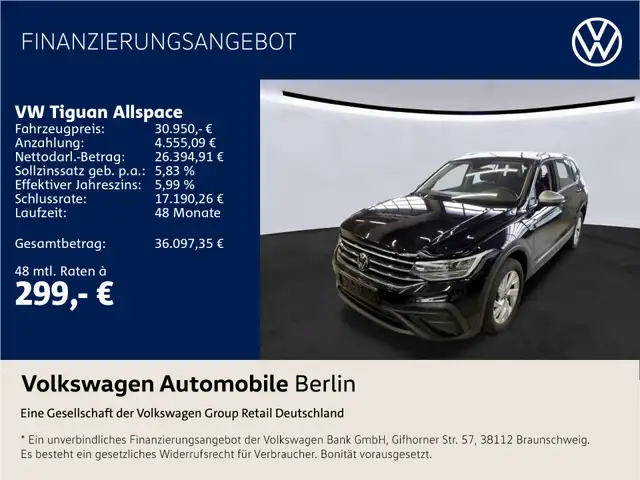 Volkswagen Tiguan Allspace 1.5 TSI DSG Life Navi AHK 7 Sitz