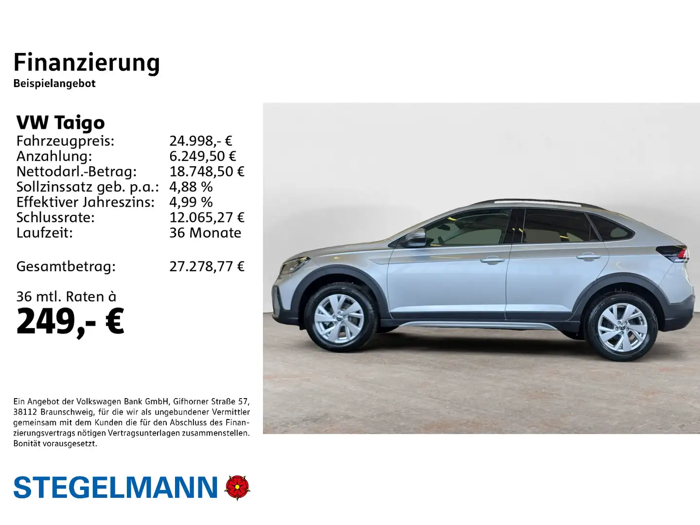 Volkswagen Taigo 1.0 TSI Life Silber - 2