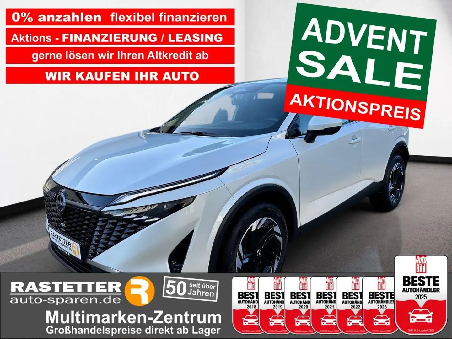Nissan Qashqai Xtronic n-connecta HUD+eHeckkl+Winter+Navi+virtCP+ Weiß - 1