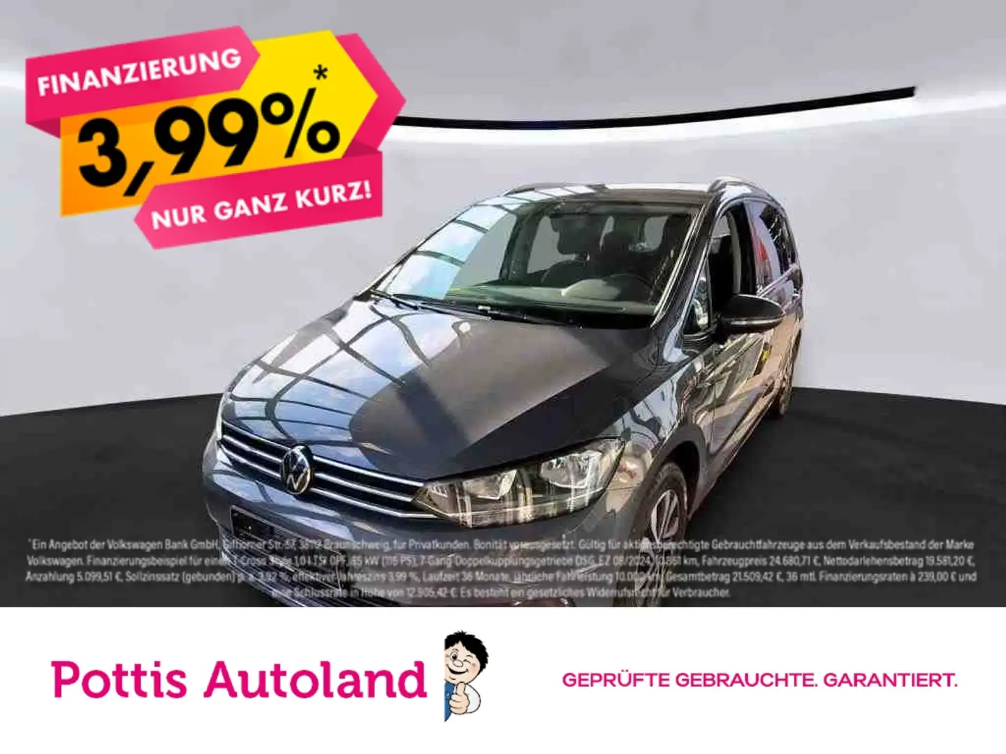 Volkswagen Touran 1.5 TSI ACTIVE NAVI KLIMA PDC SHZG Grau - 1