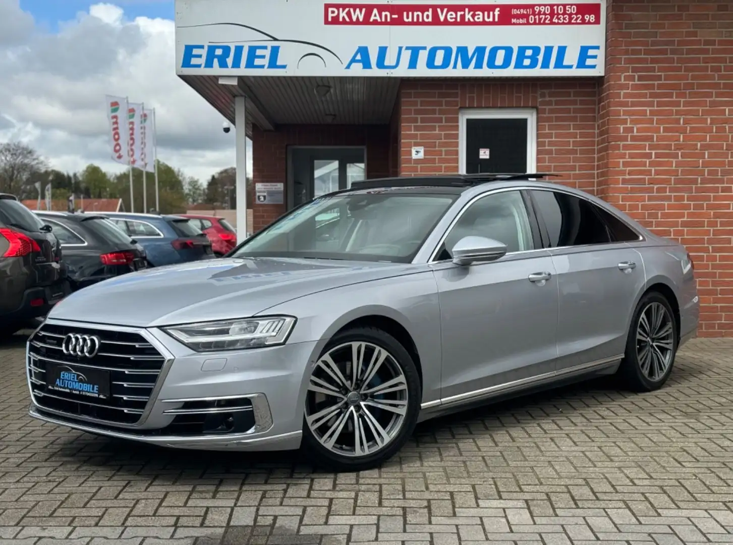 Audi A8 50 TDI quattro 20LM/ACC/LED/HuD/B&O/PANO Срібний - 1