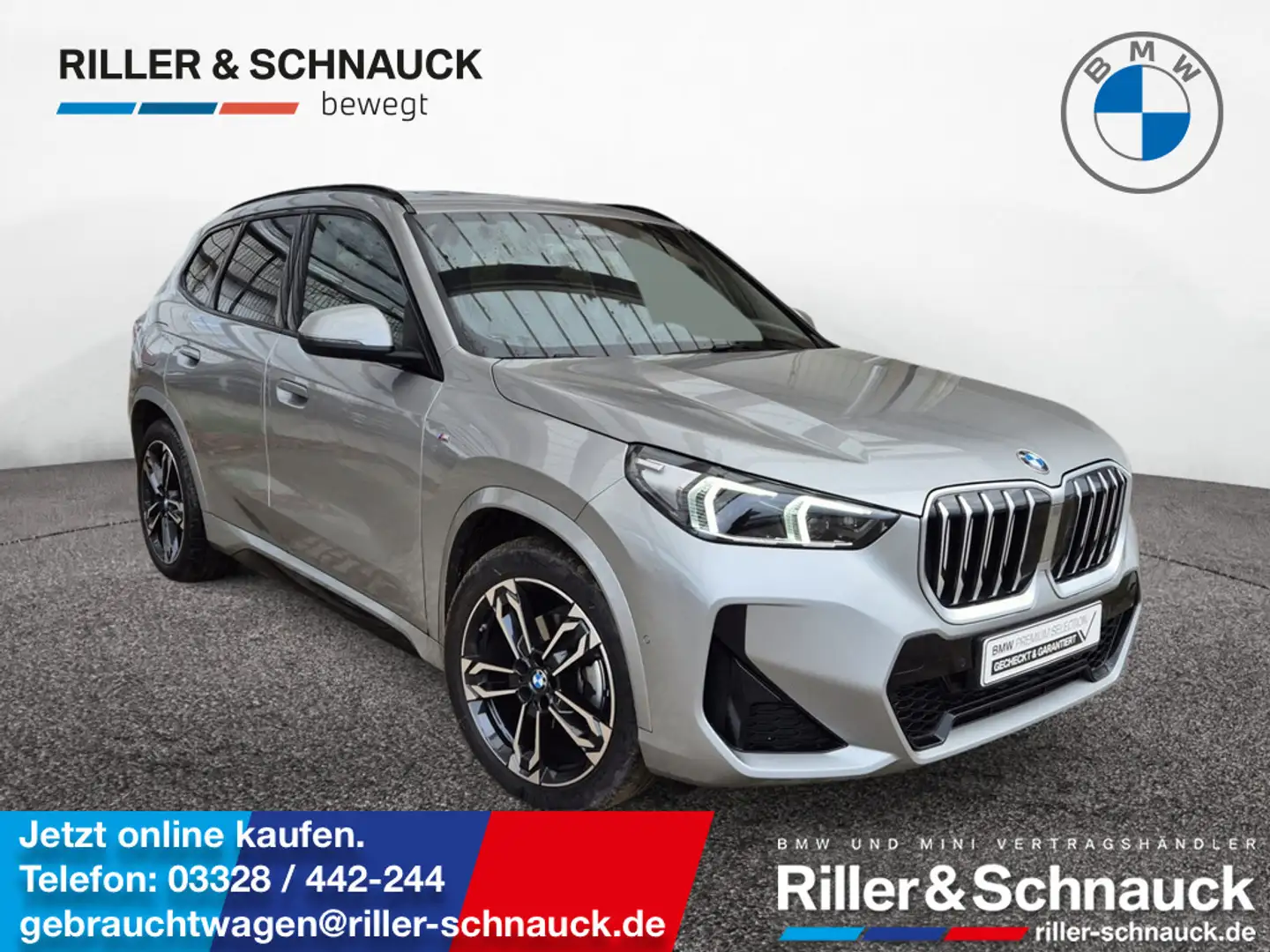 BMW X1 18i sDrive M Sport AHK+PANO+KAM+LED+SHZG Silber - 1