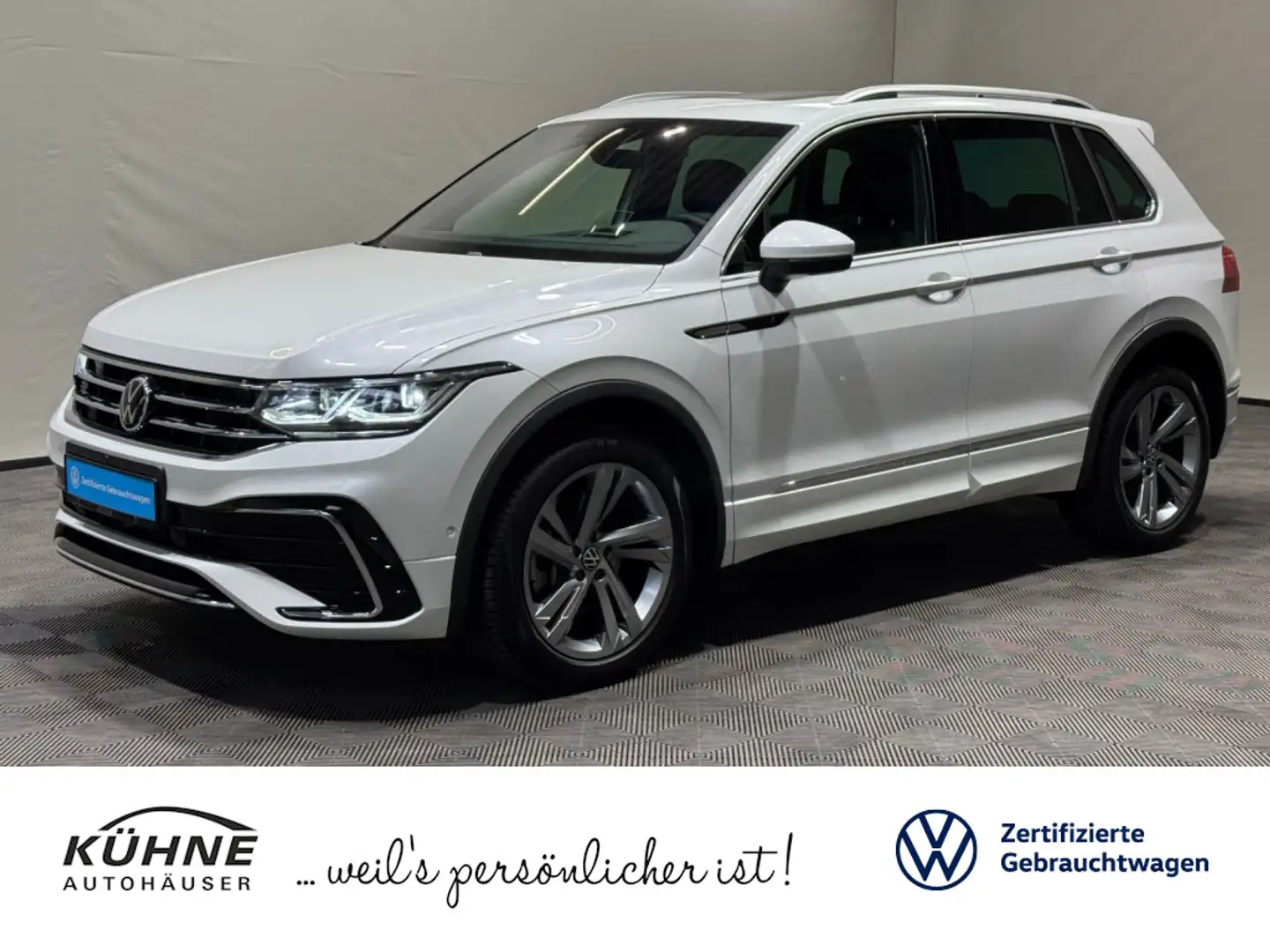 Volkswagen Tiguan R-Line 2.0 TDI 4M | MATRIX NAVI PANO AHK Bianco - 1