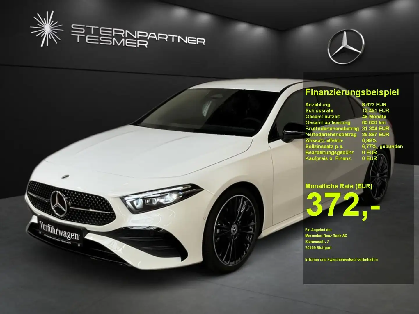 Mercedes-Benz A 200 d Limousine AMG, Night-P, Kamera, Ambiente Weiß - 1