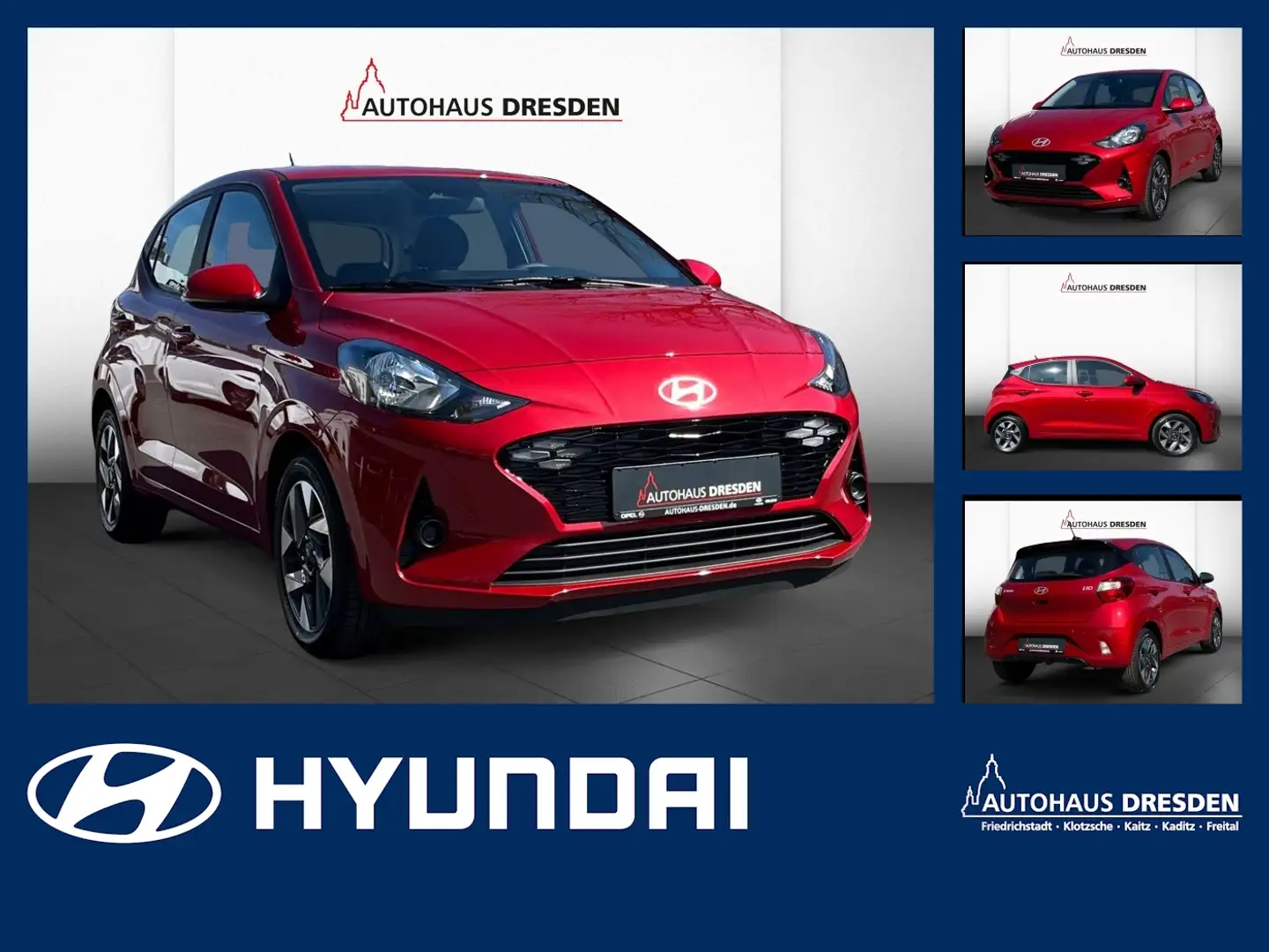 Hyundai i10 1.0 AUTOMATIK*SOFORT*SHZ*KAMERA Rot - 1