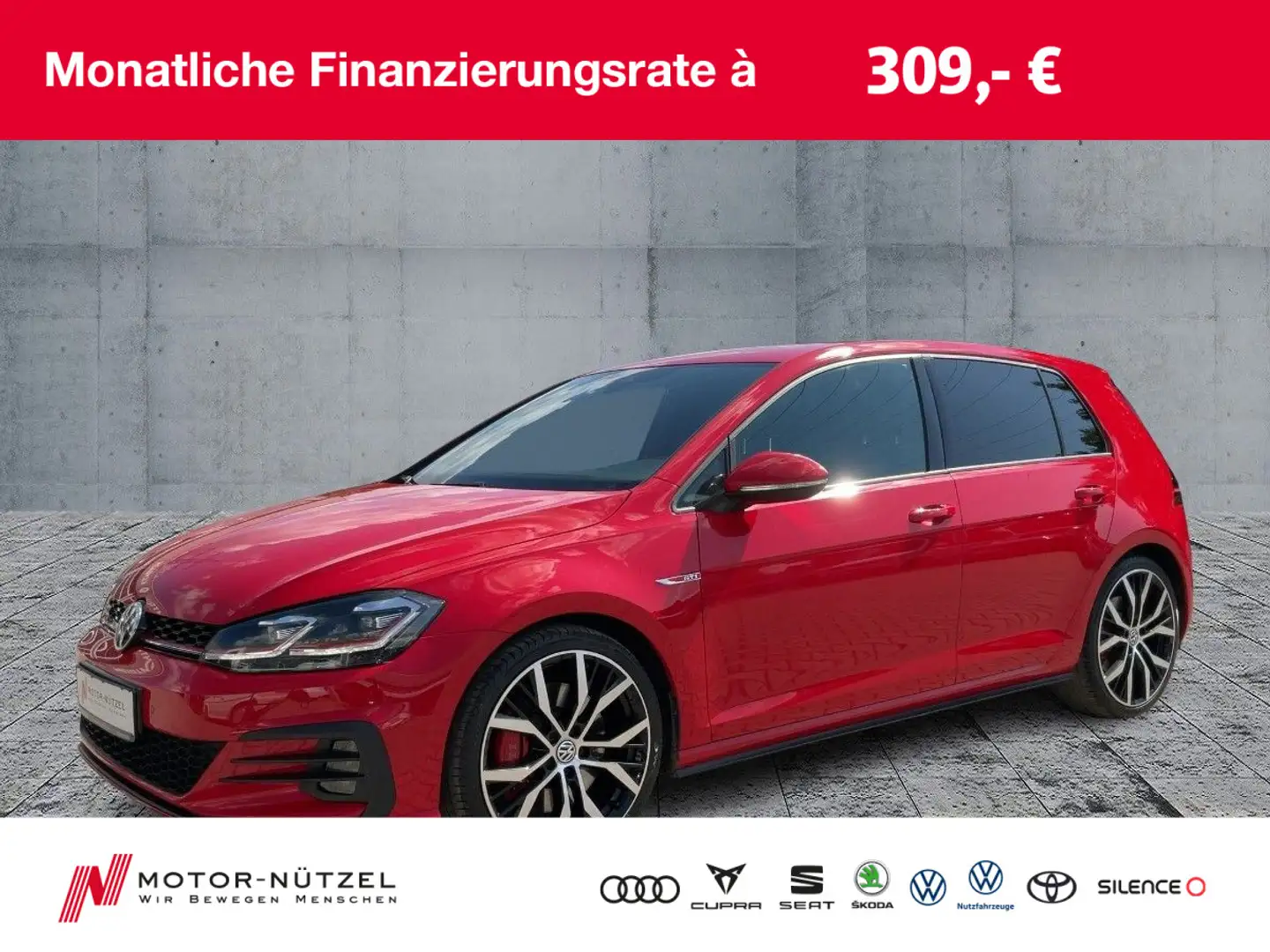 Volkswagen Golf GTI VII PERFORMANCE LED+NAV+ACC+SHZ+RFK+DAB Rot - 1