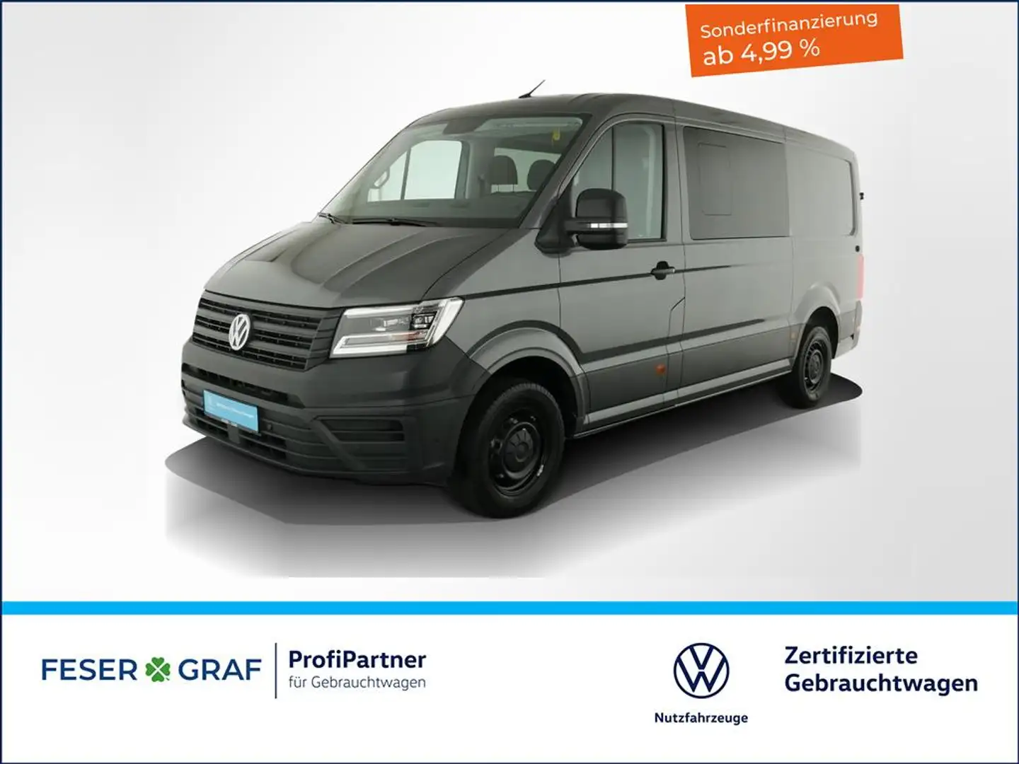 Volkswagen Crafter 2.0TDI KastenPlus MR Automatic AHK LED ACC 5Sitze Grigio - 1