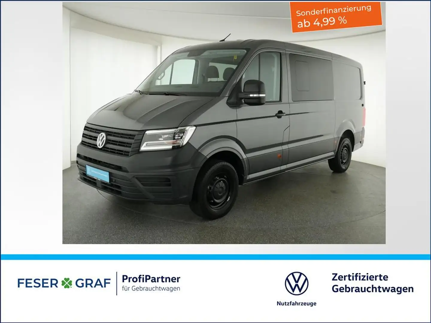 Volkswagen Crafter 2.0TDI KastenPlus MR Automatic AHK LED ACC 5Sitze Gris - 1