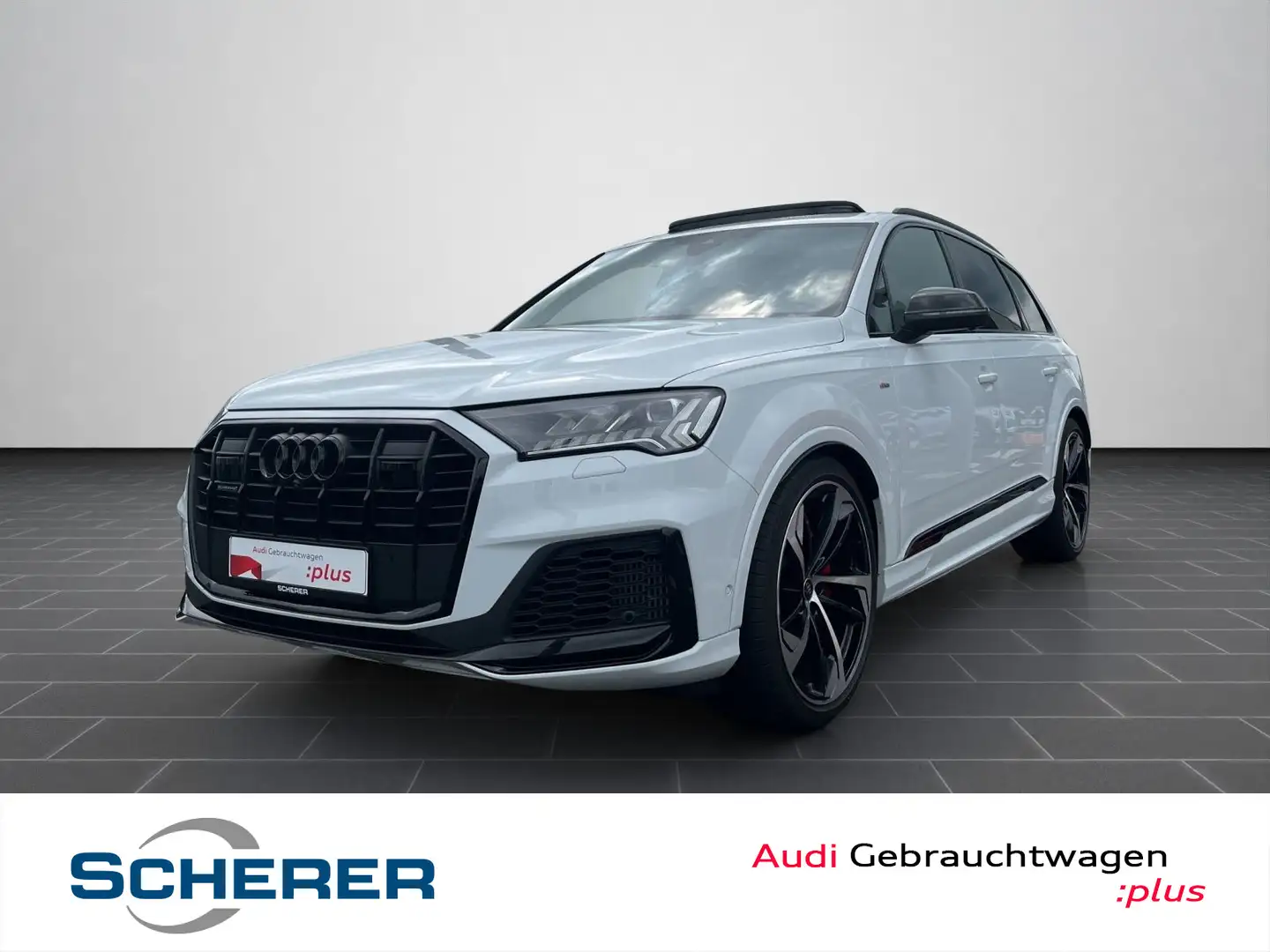 Audi Q7 55 TFSI S line quat./tiptr. *7-Sitzer*AHK*Mat Blanc - 1