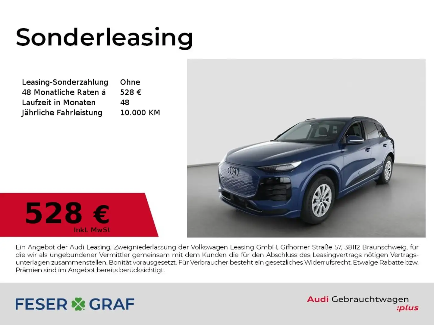 Audi Q6 e-tron e-tron LED plus/Pano/360Kamera/ACC/Klima-P/18 Zoll Blau - 1