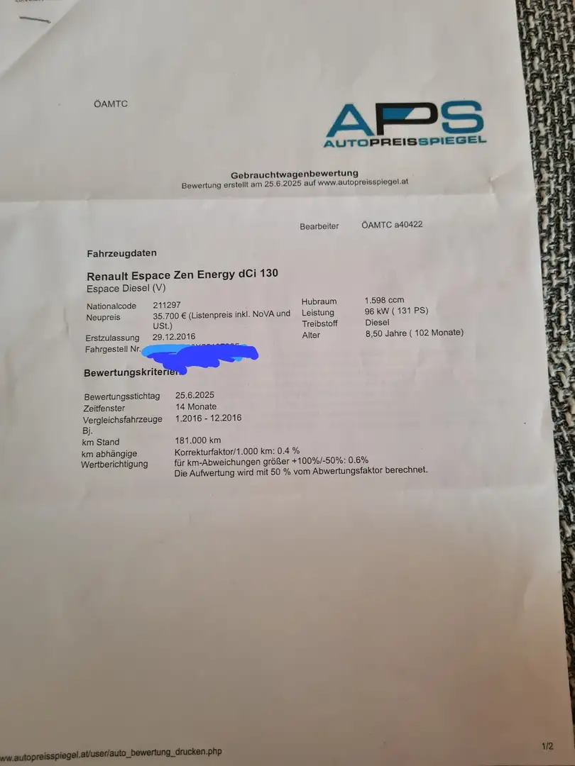 Renault Espace Espace Zen Energy dCi 130 Zen Silber - 1