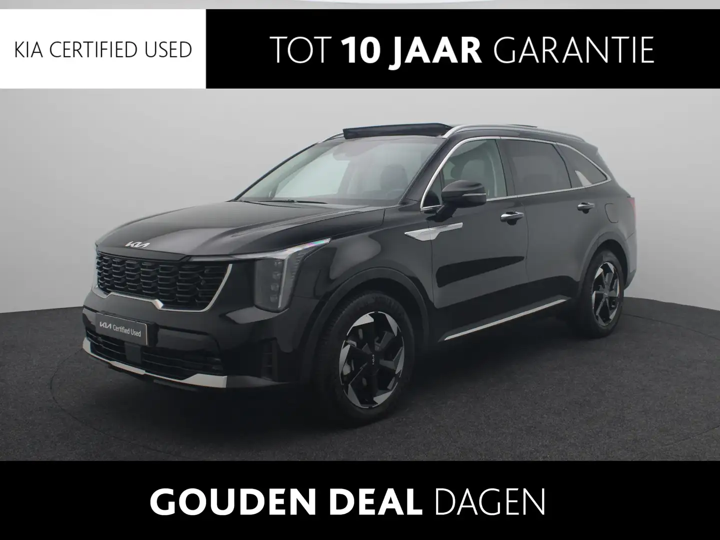 Kia Sorento 1.6 T-GDi Plug-in Hybrid DynamicPlusLine | 4WD | 7 Zwart - 1