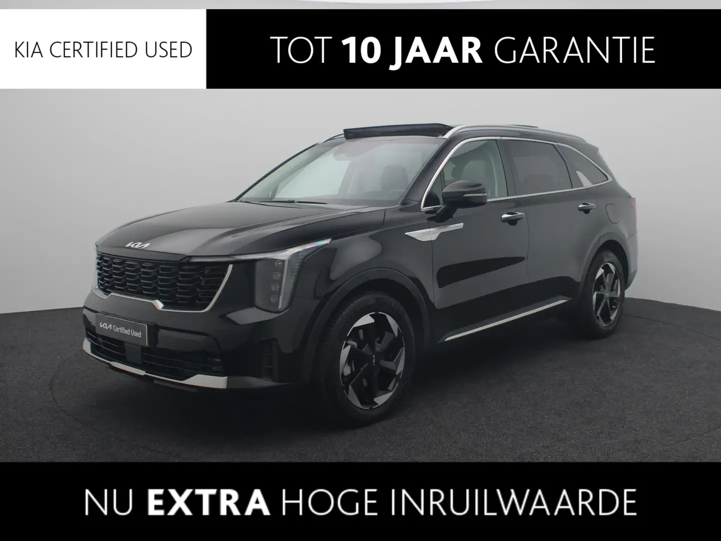 Kia Sorento 1.6 T-GDi Plug-in Hybrid DynamicPlusLine | 4WD | 7 Zwart - 1