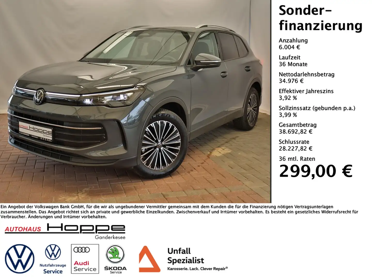 Volkswagen Tiguan Life 2.0 l TDI DSG+AHK+ACC+NAVI+RFK+GJR Grau - 1