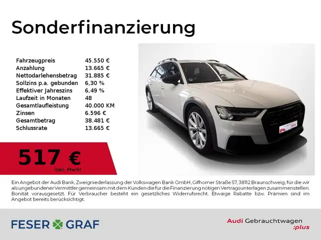 2023 Audi A6 in White for sale