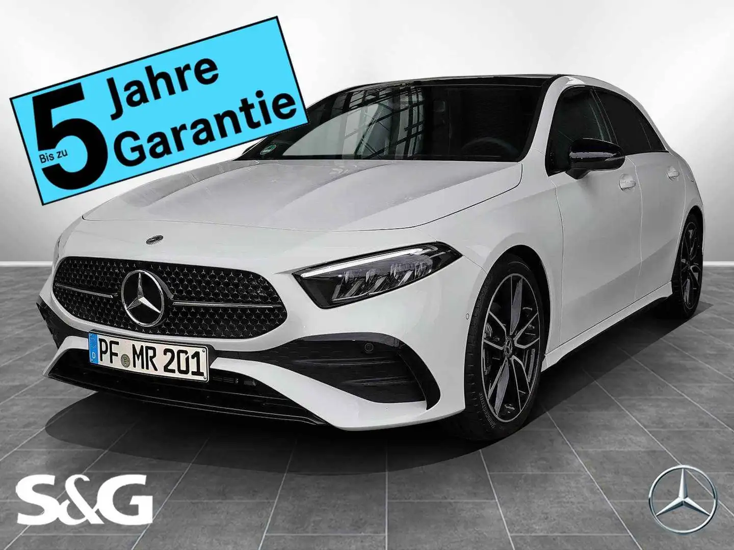 Mercedes-Benz A 200 AMG Distronic+RüKam+LED+Pano+AHK+Totwinkel Weiß - 1