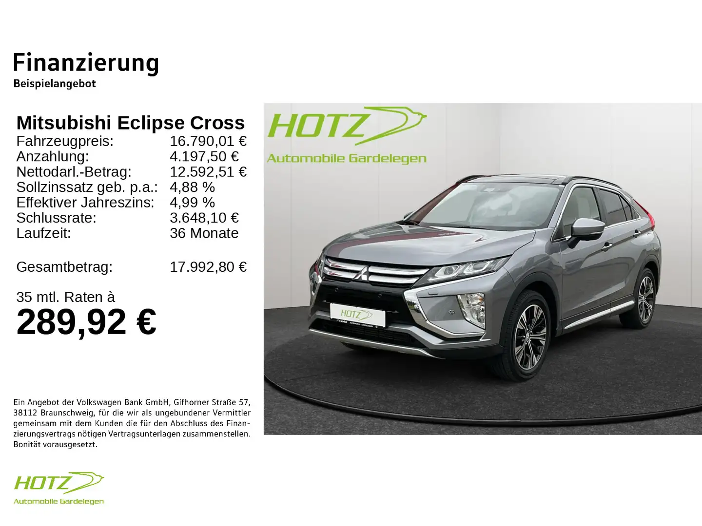 Mitsubishi Eclipse Cross Top 4WD Grau - 2