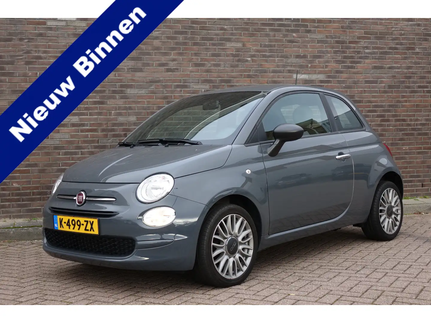 Fiat 500 1.0 Hybrid Pop, airco, cruise controle, super mooi Grijs - 1