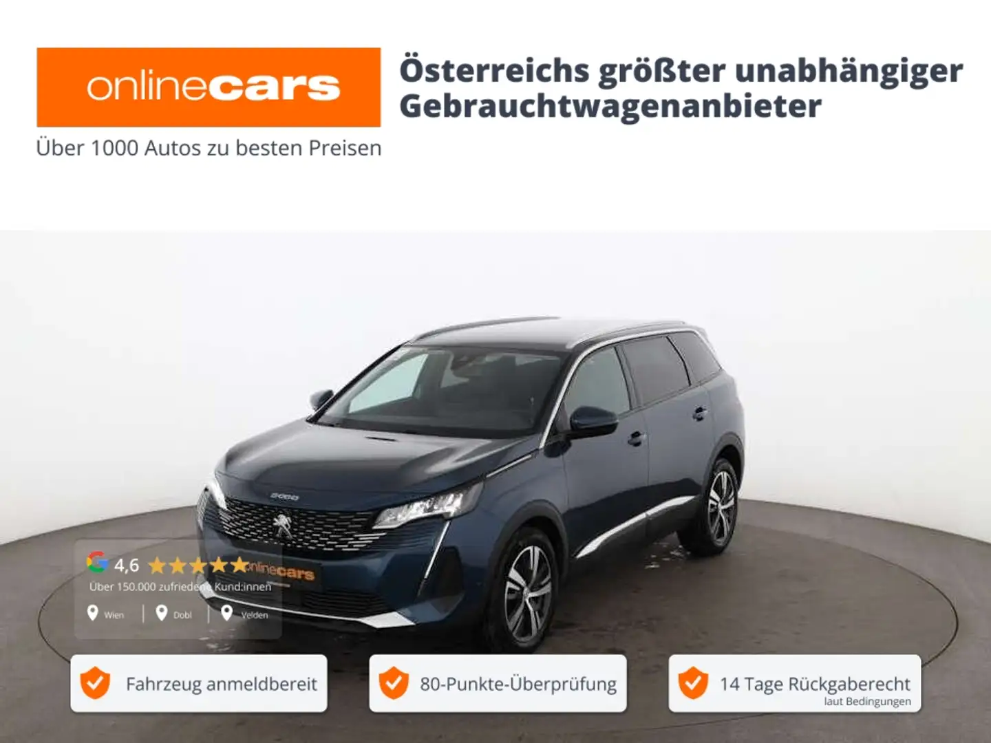 Peugeot 5008 1.2 PureTech Allure Pack Aut 7-SITZER LED Blau - 1