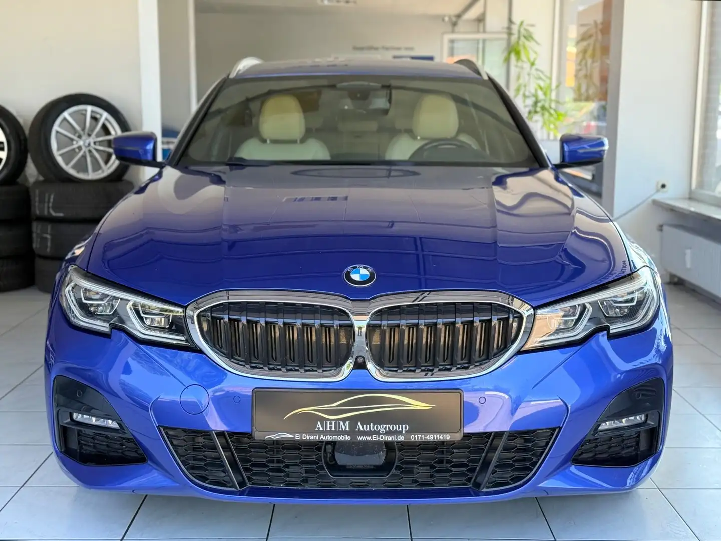 BMW 330 e xDrive Touring M Sport 1.Hnd/Laser/AHK/360° Bleu - 2