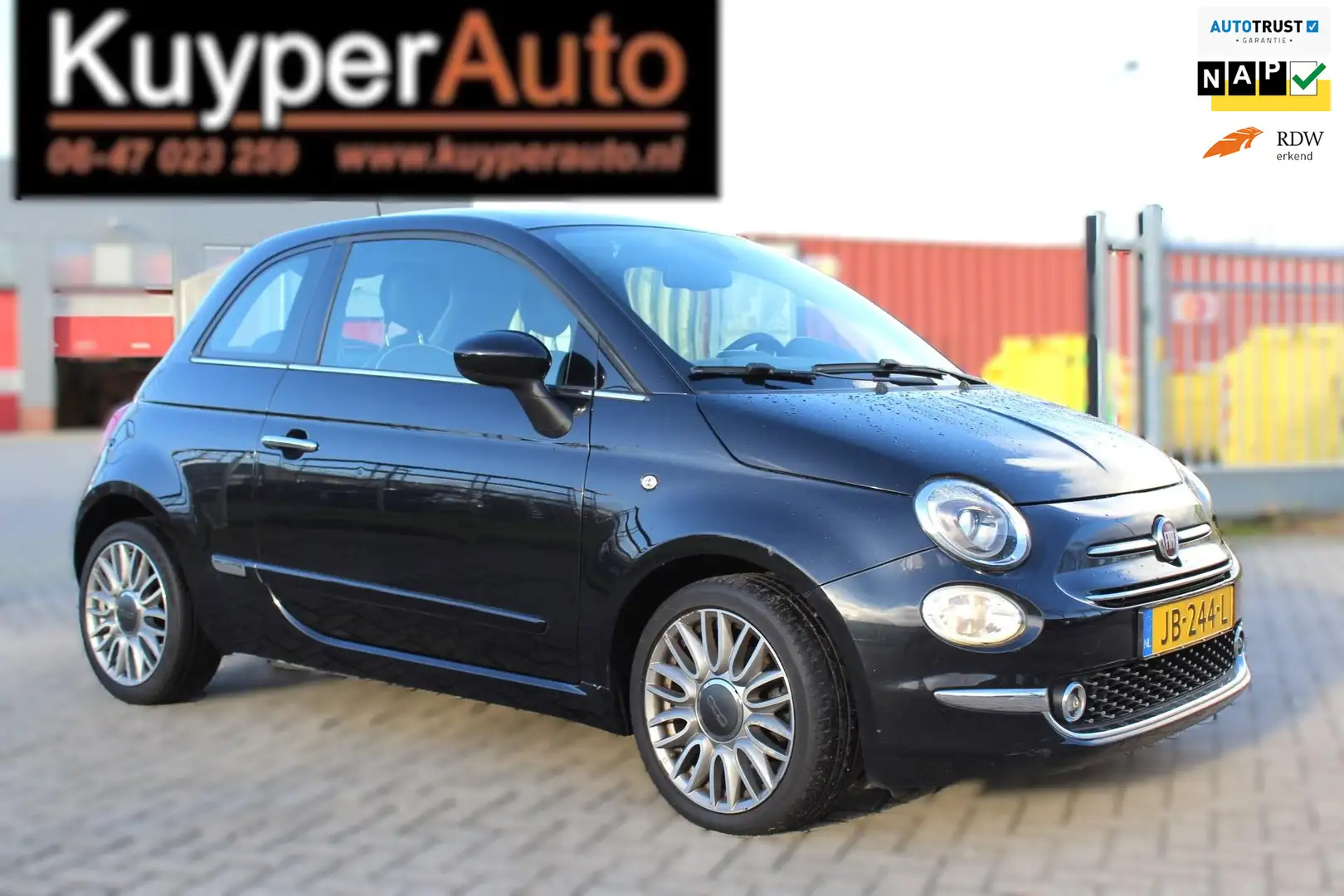 Fiat 500 0.9 TwinAir Turbo Lounge automaat panorama multi m Noir - 1