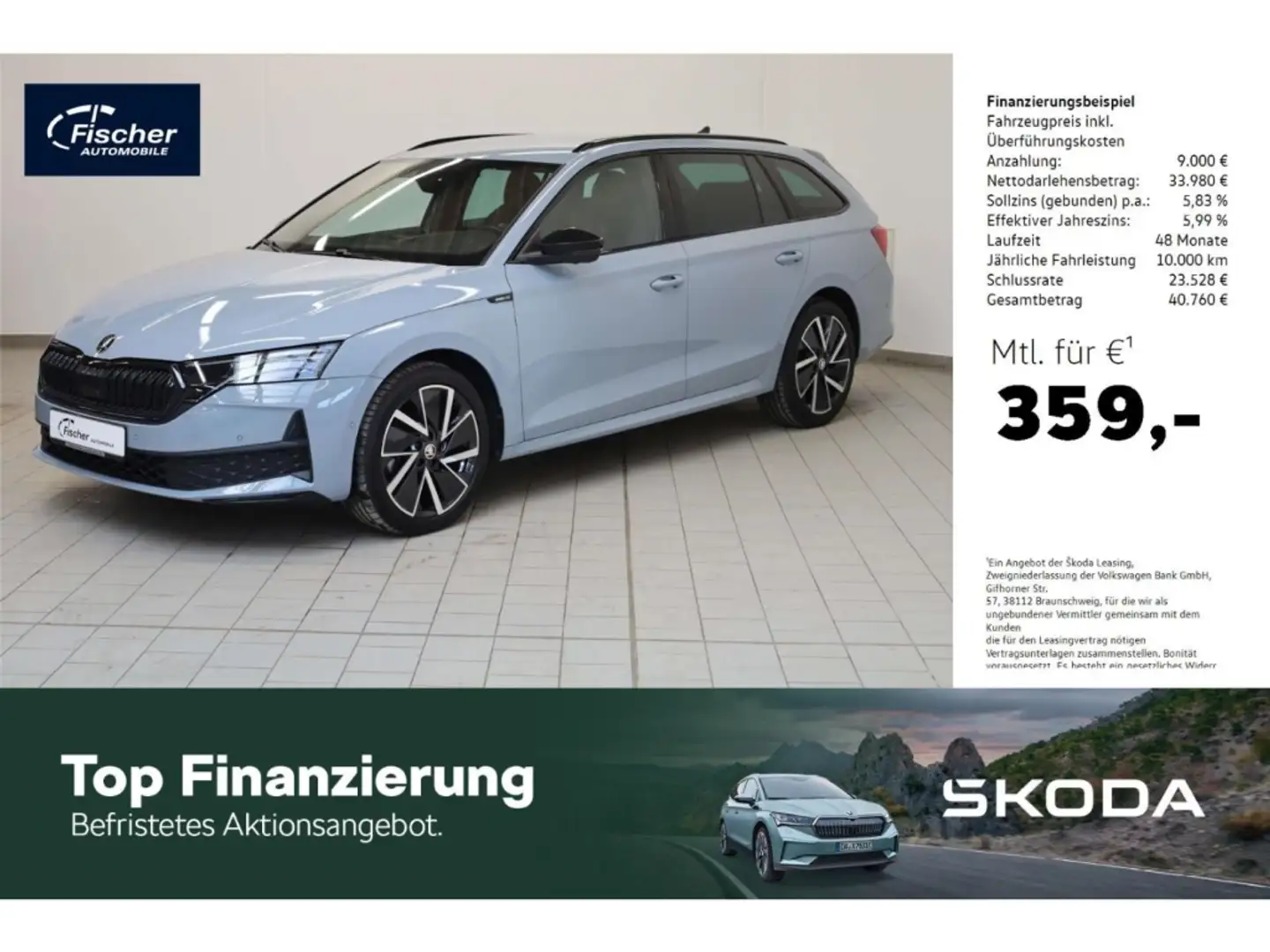 Skoda Octavia Combi 2.0 TDI Sportline Grau - 1