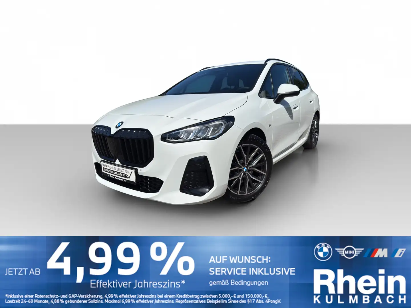 BMW 218 i Active Tourer M Sport Navi LED ACC GSD Shz Weiß - 1