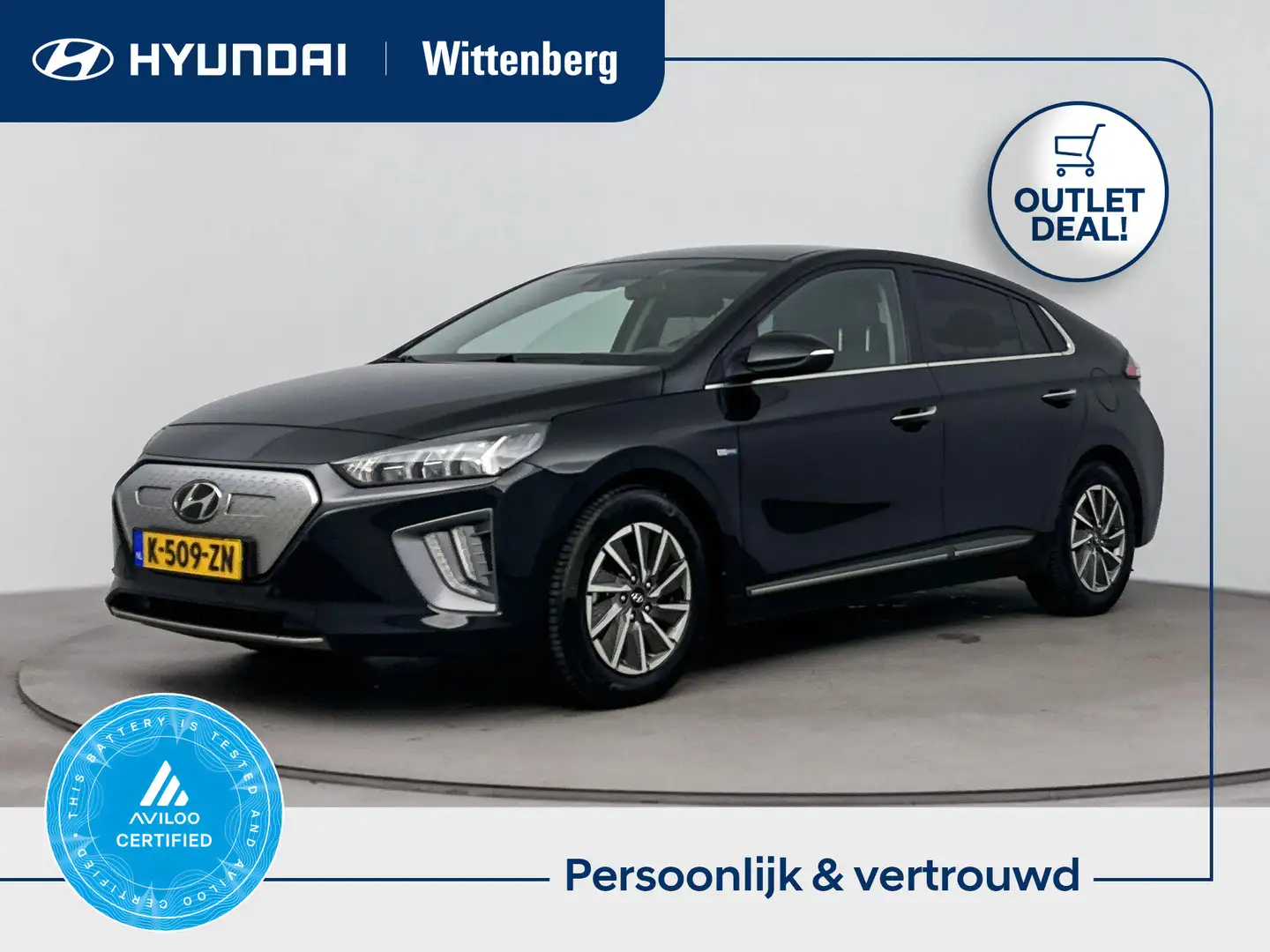 Hyundai IONIQ PREMIUM EV 38 kWh *| OUTLETDEAL!!! | SoH 95% | GRO Zwart - 1