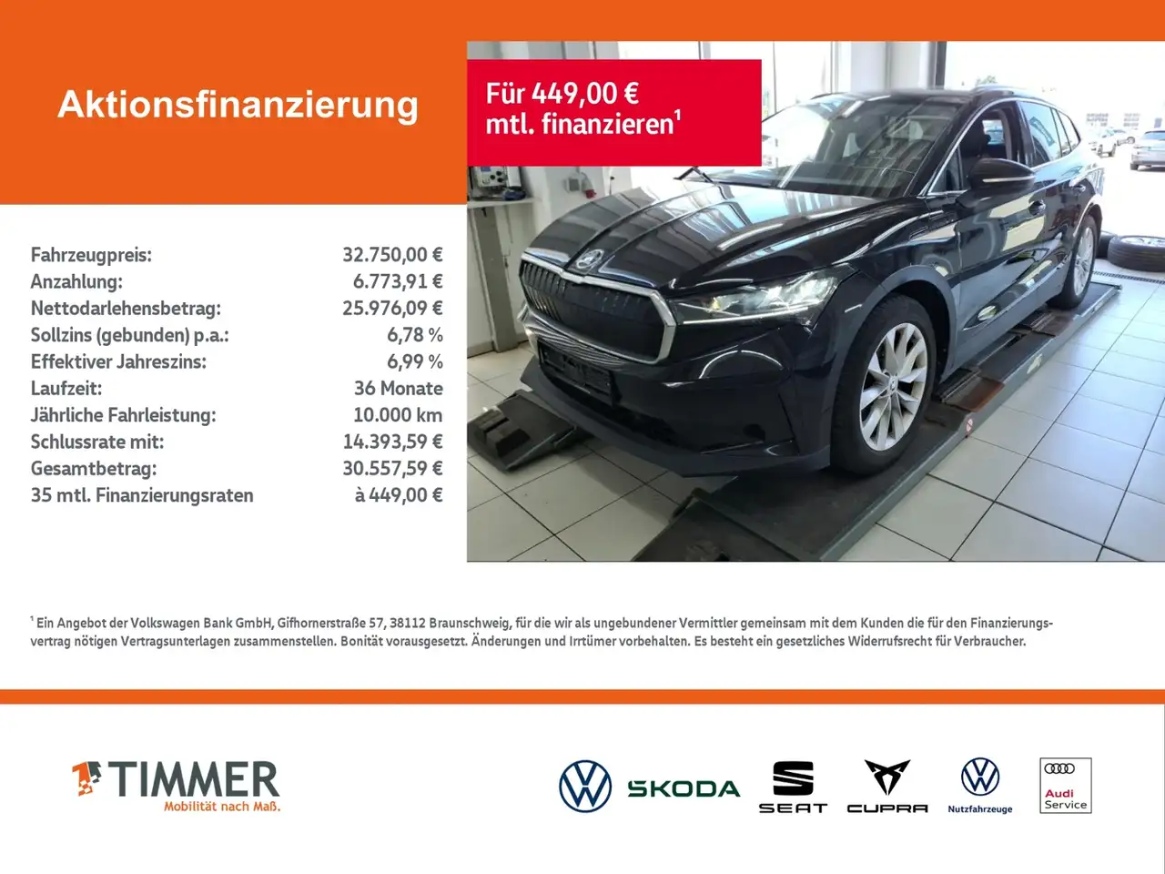 Skoda Enyaq iV 80 LOFT +LED +ACC +RKAM +CARPLAY +NAVI +SHZ +1, миниатюра 2