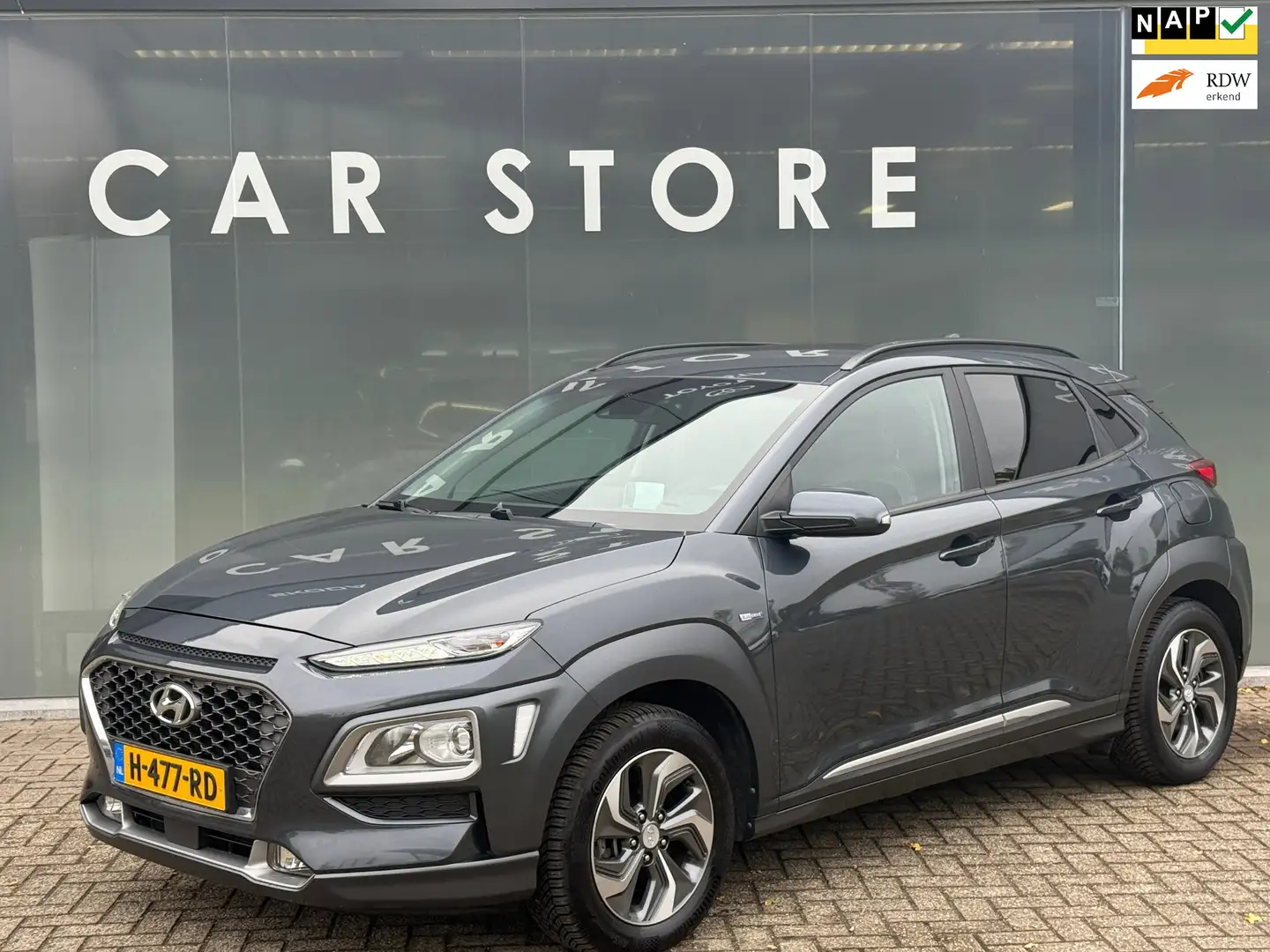 Hyundai KONA 1.6 GDI HEV Fashion Navi|Trekhaak|Camera|Dealer On Grijs - 1