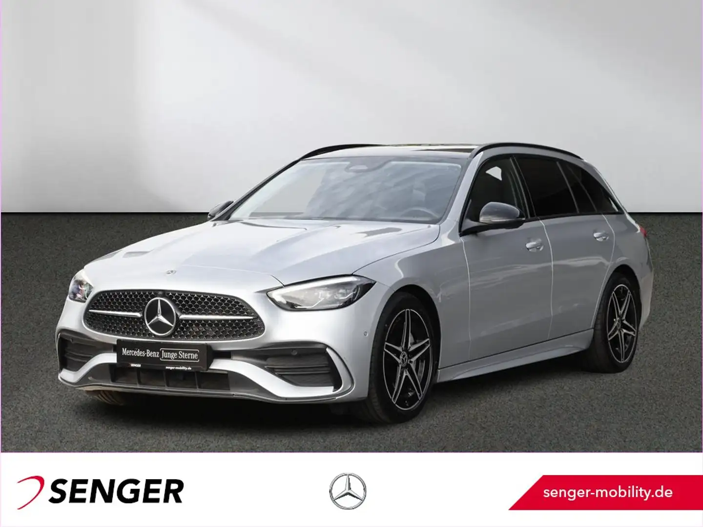 Mercedes-Benz C 180 T AMG Line Night Panorama Totwinkel Kamera Zilver - 1