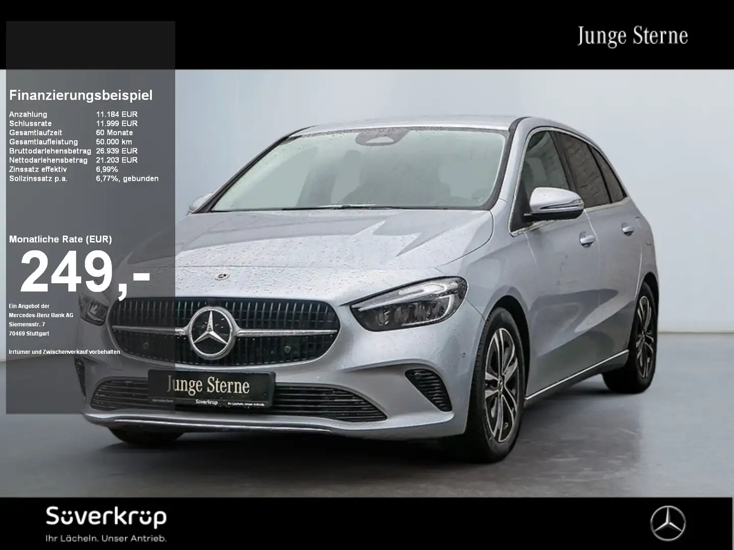 Mercedes-Benz B 200 , PROGRESSIVE AHK KAMERA SPUR PDC SHZ Silber - 1