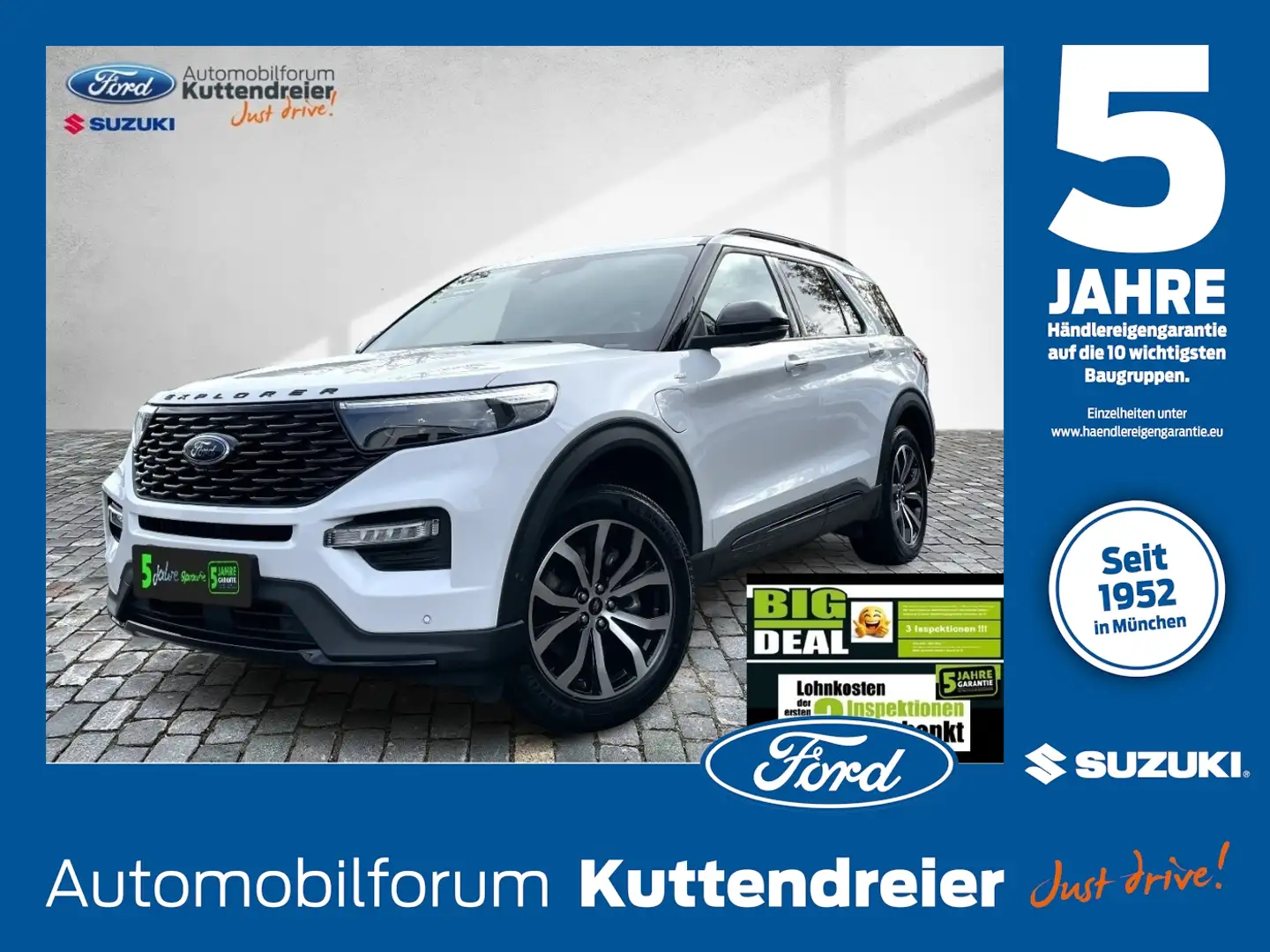 Ford Explorer ST-Line 7-Sitze Navi Kamera Glasdach LED Blanco - 1