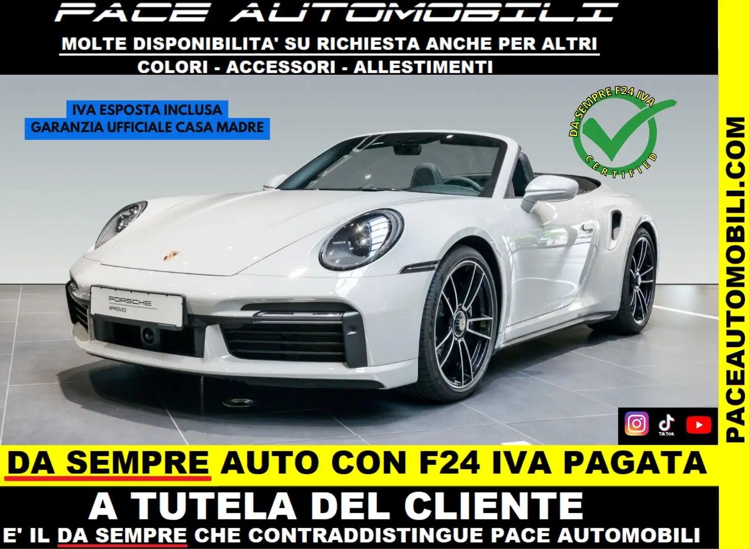 Porsche 992 911 TURBO S PDLS PCCB  CARBOCERAMICA FULL KAMERA Blanc - 1