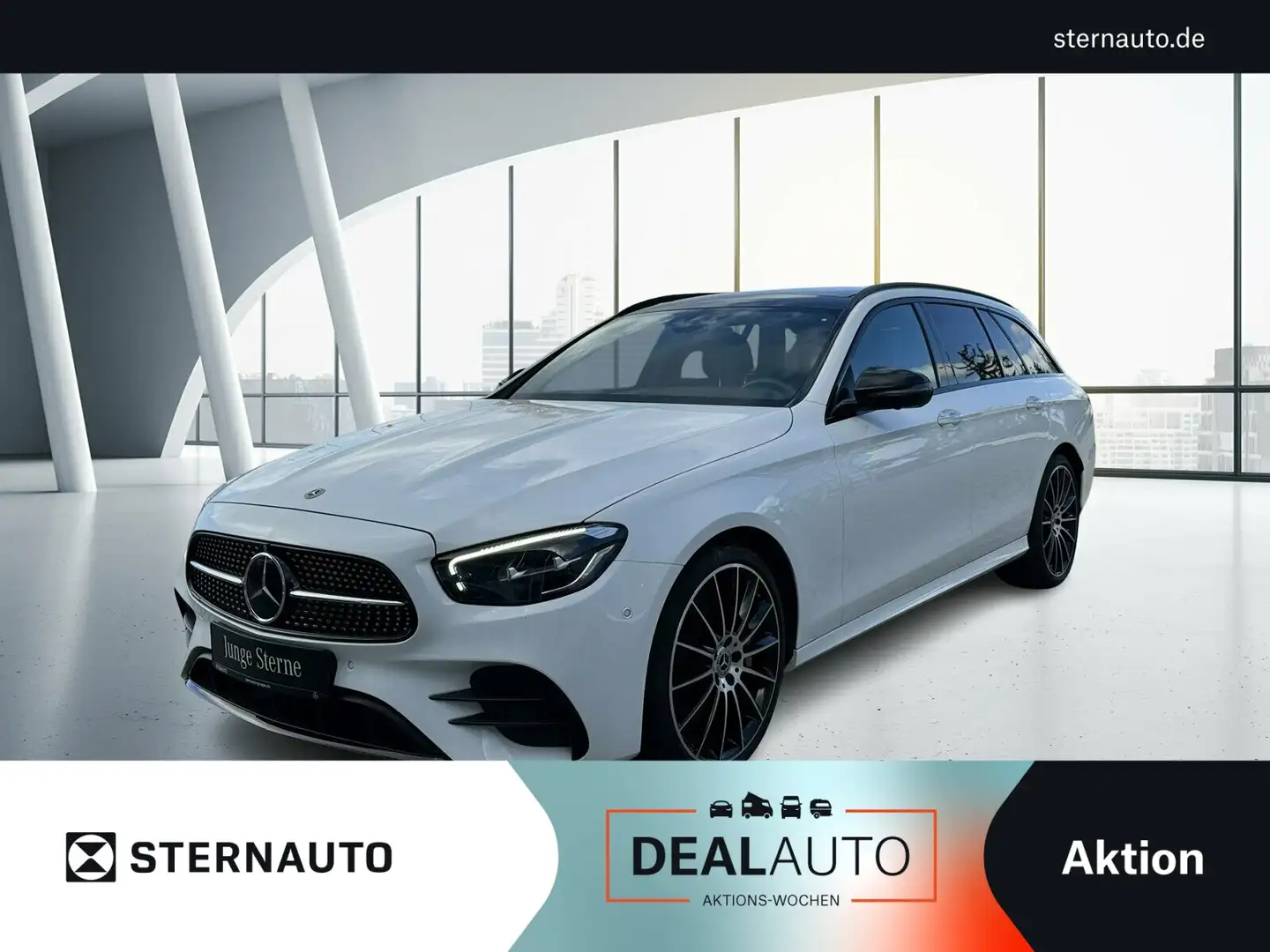 Mercedes-Benz E 450 E 450 T 4M 2x AMG Airmatic StHz Pano Burmester HUD Weiß - 1