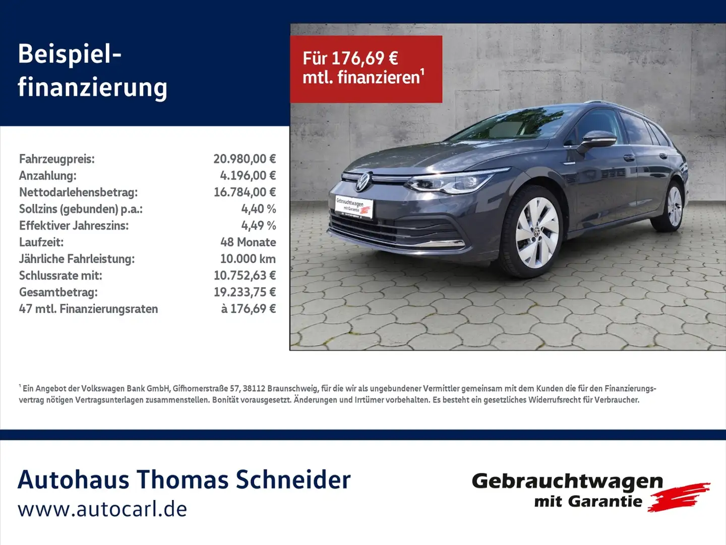 Volkswagen Golf Variant VIII Variant Style 2.0TDI DSG/Navi/RFK/SHZ/ACC KL Grau - 1