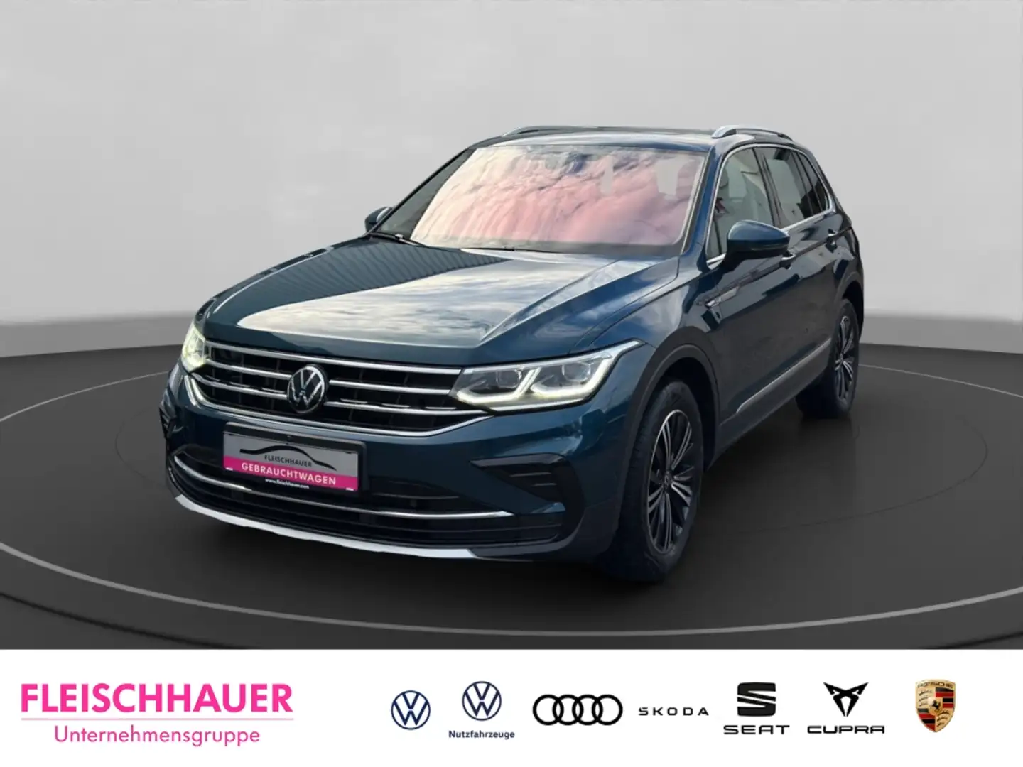 Volkswagen Tiguan Elegance 4Motion 2.0TDI Pano+Leder+Matrix+Navi+StH Blau - 1