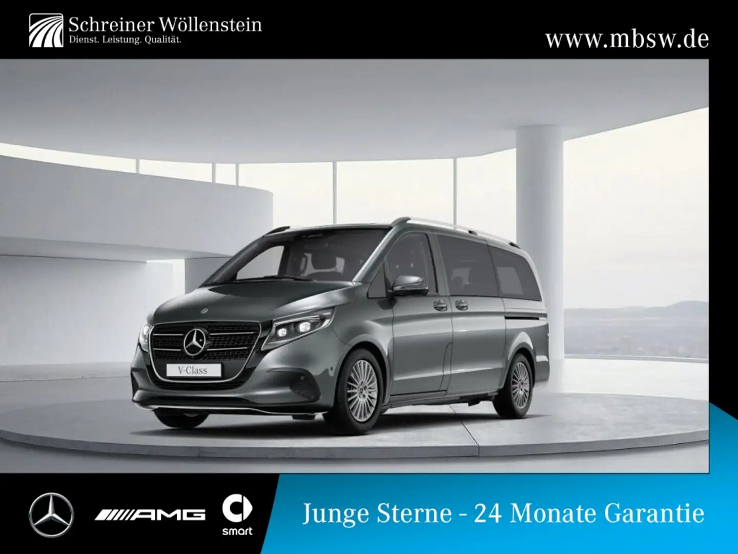 Mercedes-Benz V 300 d STYLE 4Matic lang Distr.*AHK2,5t*STDHZG* Grau - 1