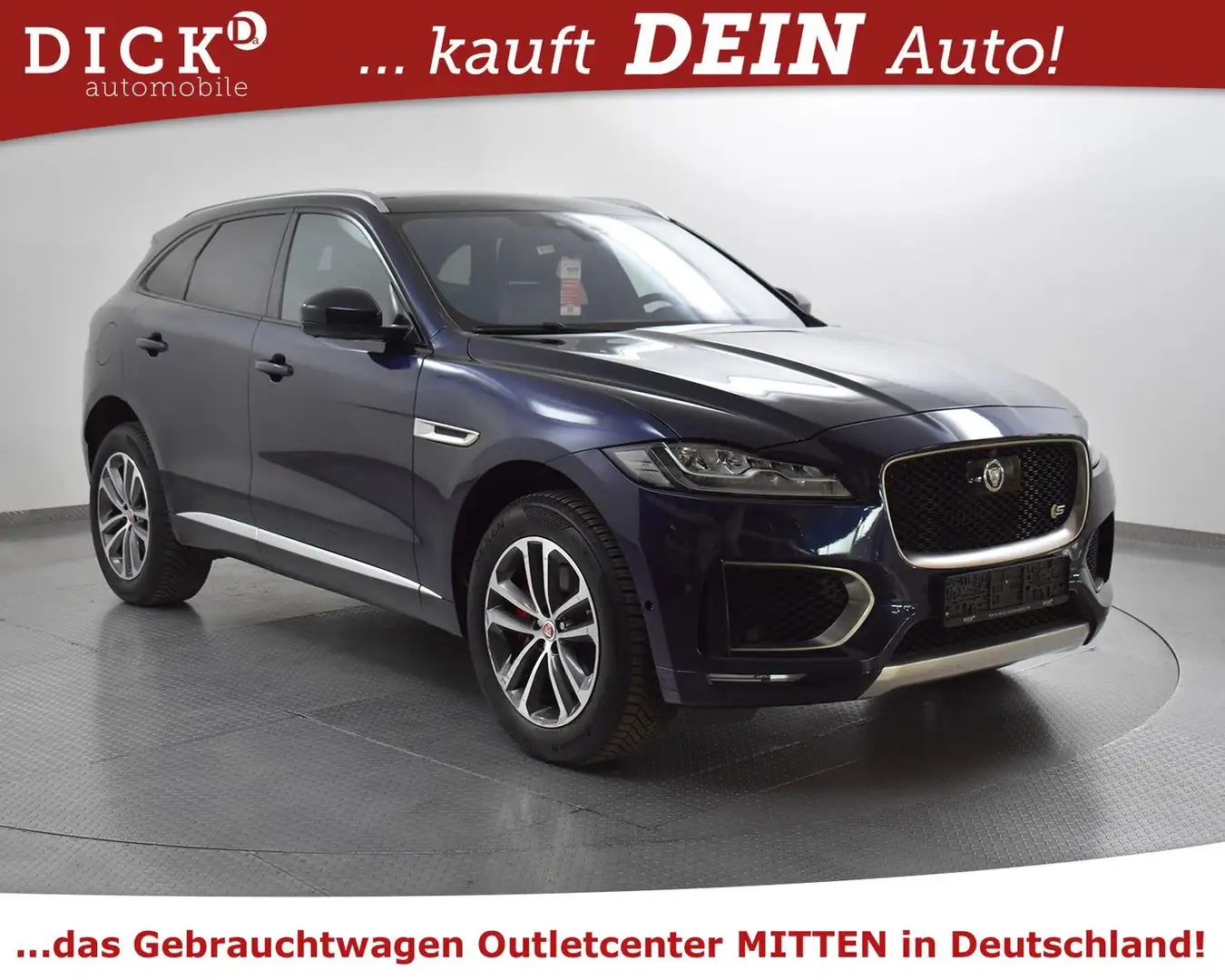 Jaguar F-Pace 3.0d First Editi AWD PANO+STDHZ+MEMO+VOLL Bleu - 1