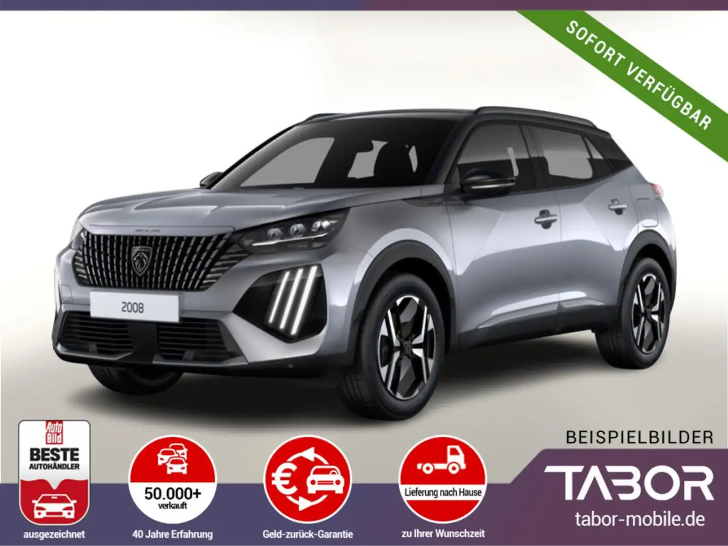Peugeot 2008 MHEV 145 DSC6 GT 360° ACC Nav KeyL LED BT Silber - 1
