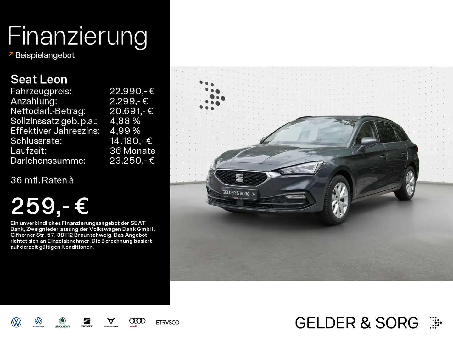 SEAT Leon Sportstourer 1.5 eTSI ACC|DAB|RFK|LED|Navi Gris - 1
