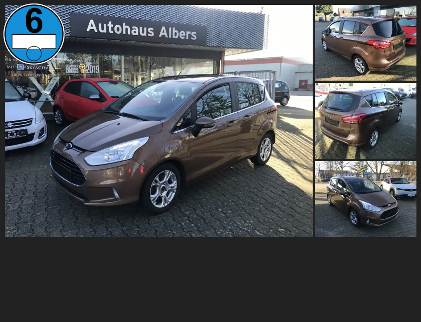 Ford B-Max 1.0 EcoBoost 103KW Titanium, NAVI, P.Dach, PDC, Marrón - 1