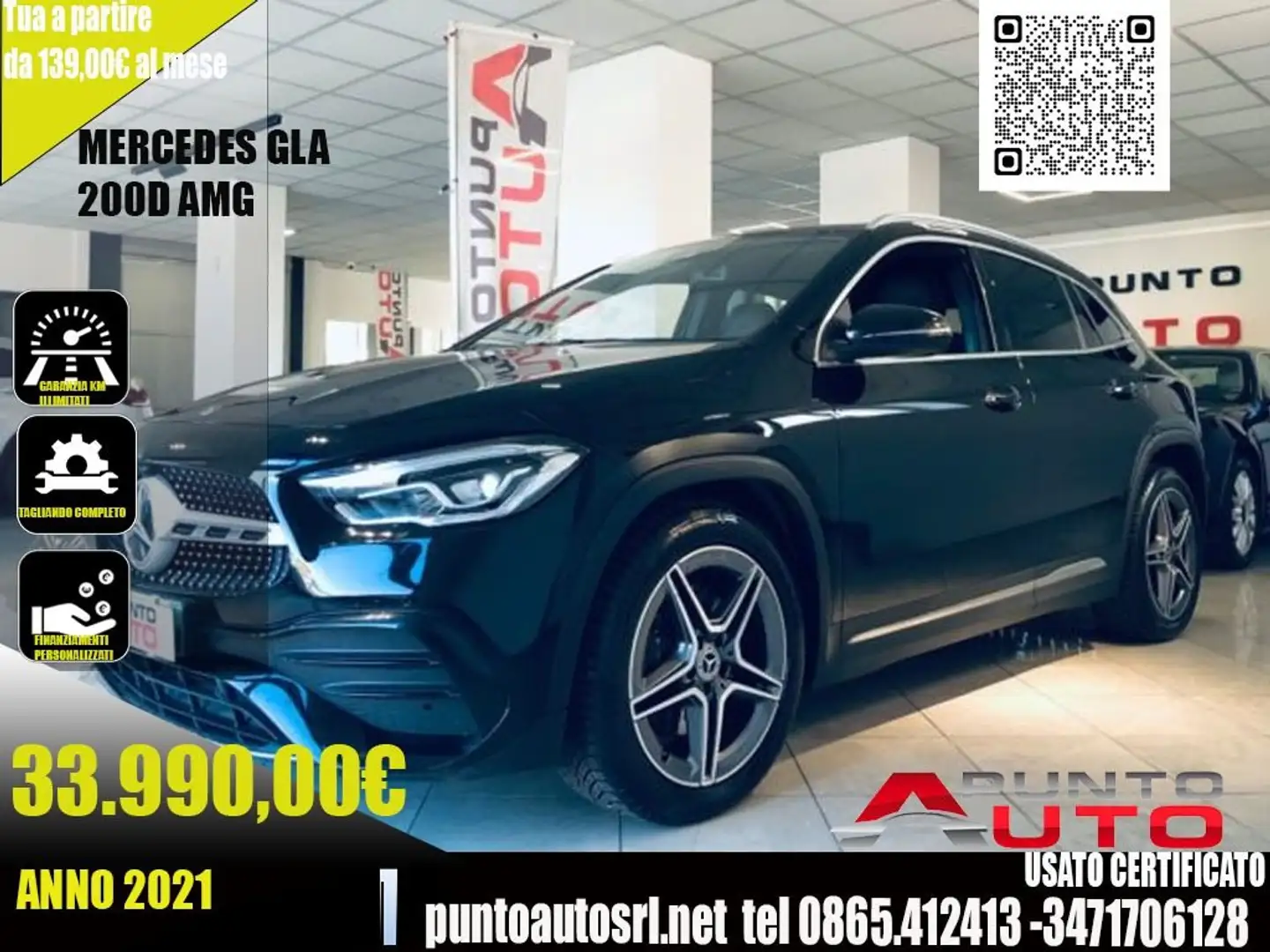 Mercedes-Benz GLA 200 d Automatic amg Premium -telecamera Nero - 1