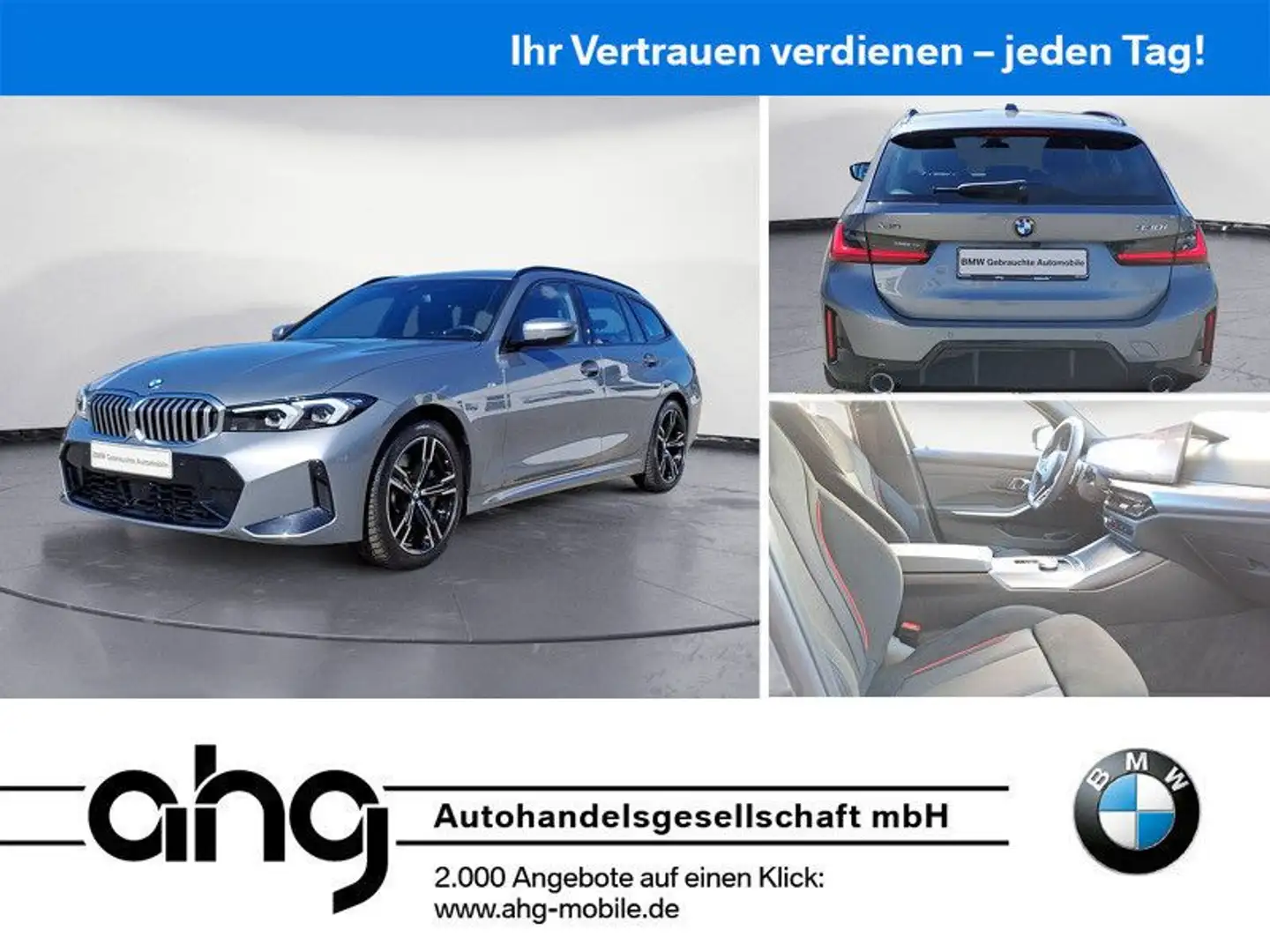 BMW 330 i xDrive Touring Automatic M Sportpaket HIFI Gris - 1